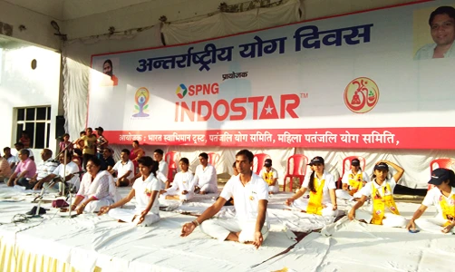 Organising Yoga and health awareness camp at Kashipur.